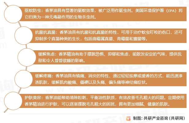 香茅油的功效与作用