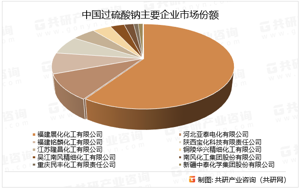 中国过硫酸钠主要企业市场份额