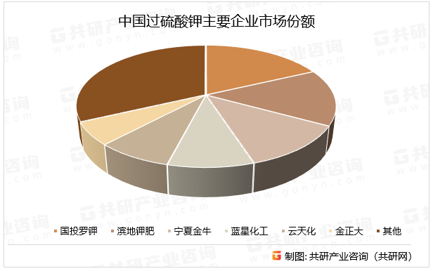 中国过硫酸钾主要企业市场份额