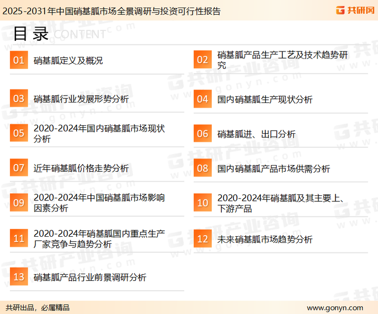 为确保硝基胍行业数据精准性以及内容的可参考价值，共研产业研究院团队通过上市公司年报、厂家调研、经销商座谈、专家验证等多渠道开展数据采集工作，并运用共研自主建立的产业分析模型，结合市场、行业和厂商进行深度剖析，能够反映当前市场现状、热点、动态及未来趋势，使从业者能够从多种维度、多个侧面综合了解当前硝基胍行业的发展态势。