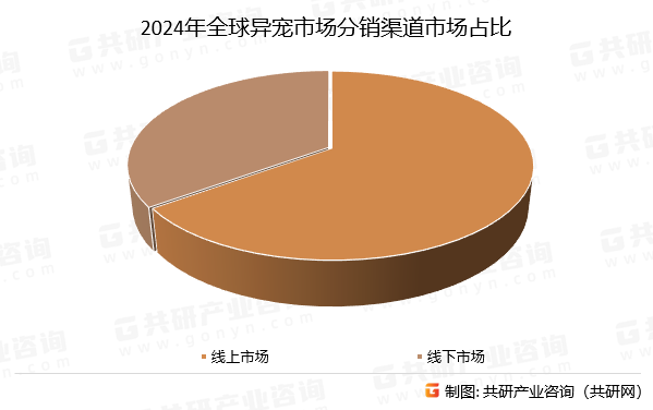 2024年全球异宠市场分销渠道市场占比