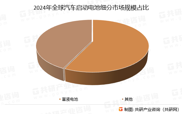 2024年全球汽车启动电池细分市场规模占比