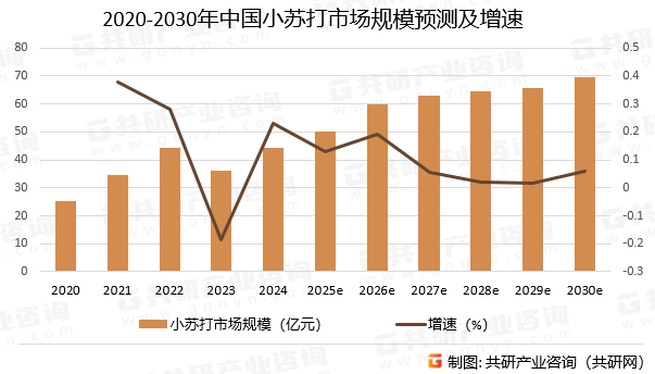 2020-2030年中国小苏打市场规模预测及增速