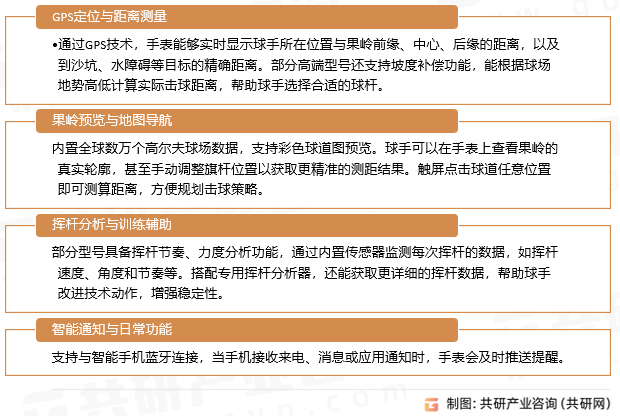 高尔夫GPS手表功能