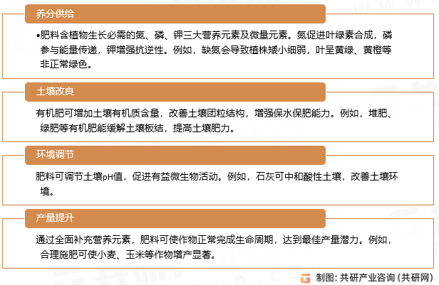 肥料的核心功能