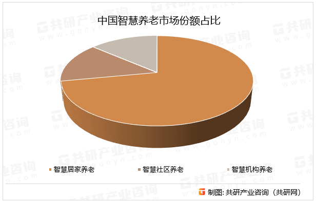 中国智慧养老市场份额占比