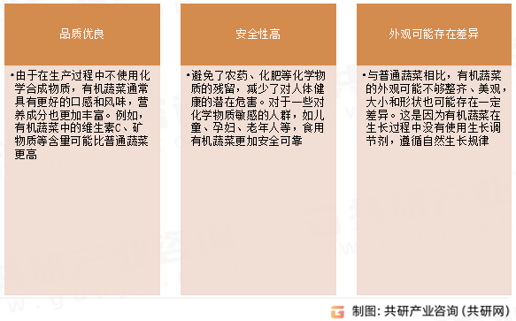 有机蔬菜产品特点