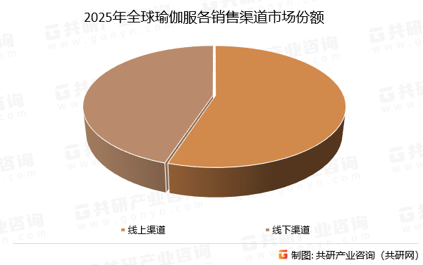 2025年全球瑜伽服各销售渠道市场份额