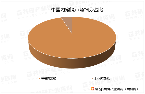 中国内窥镜市场细分占比