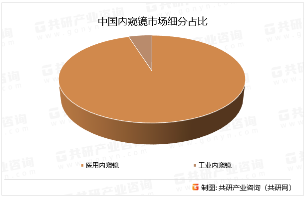 中国内窥镜市场细分占比