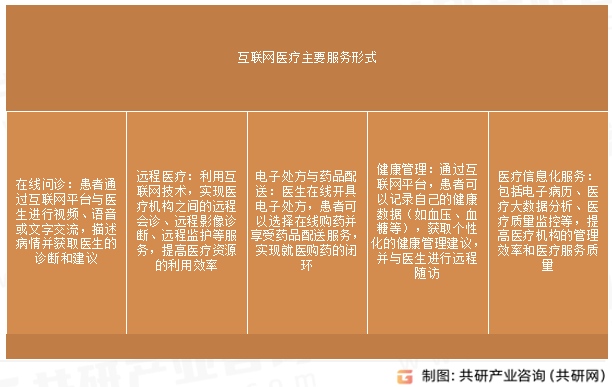 互联网医疗主要服务形式