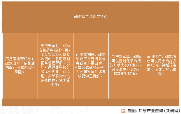 mRNA疫苗和治疗特点