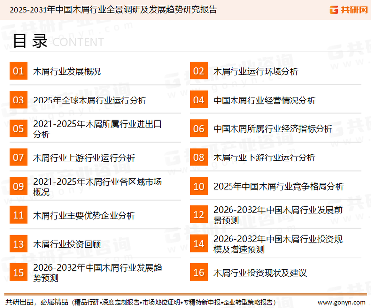为确保木屑行业数据精准性以及内容的可参考价值，共研产业研究院团队通过上市公司年报、厂家调研、经销商座谈、专家验证等多渠道开展数据采集工作，并运用共研自主建立的产业分析模型，结合市场、行业和厂商进行深度剖析，能够反映当前市场现状、热点、动态及未来趋势，使从业者能够从多种维度、多个侧面综合了解当前木屑行业的发展态势。