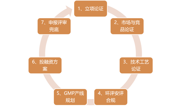 创新药/疗器械全生命周期论证图