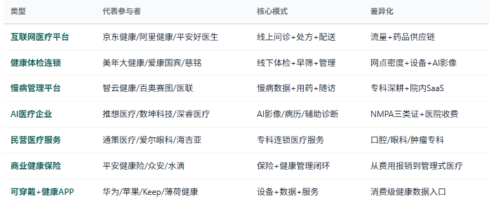 四、竞争格局：多元参与者