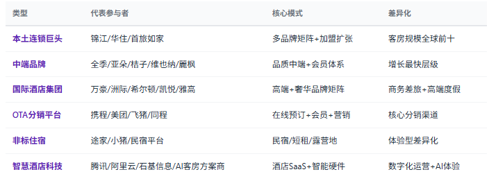 四、竞争格局：多元参与者