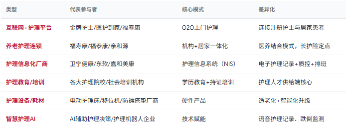 四、竞争格局：多元参与者