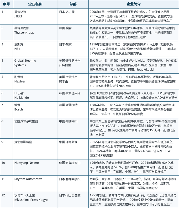 本文选取的12家核心企业覆盖了上述三条路线，其产品定位与市场地位如下表所示。