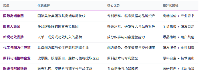 四、竞争格局：五类玩家的研发与渠道之争