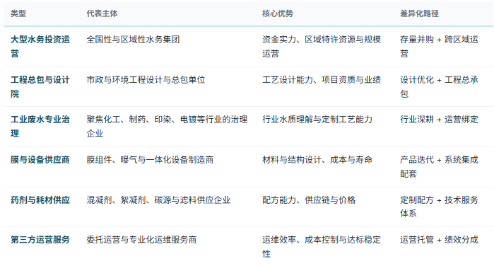 四、竞争格局：投资、工程、技术、设备与运营五层分工