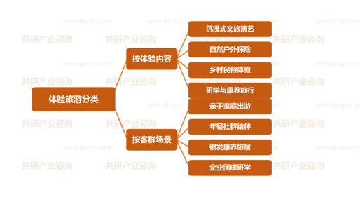 体验旅游行业分类