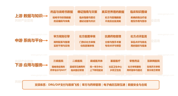 中国合理用药系统产业链示意图