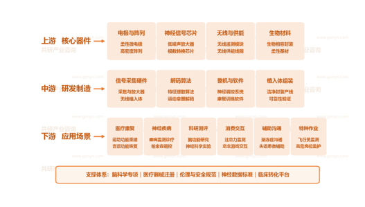 脑机接口产业链示意图